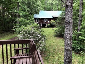 Terrace/patio - Wonderful Tree House Getaway on the Toccoa River, for Glamping in Suches, Georgia (Suches)