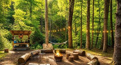 Wonderful Tree House Getaway on the Toccoa River, for Glamping in Suches, Georgia