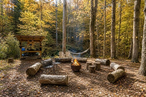 Wonderful Tree House Getaway on the Toccoa River, for Glamping in Suches, Georgia