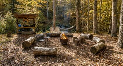 Wonderful Tree House Getaway on the Toccoa River, for Glamping in Suches, Georgia