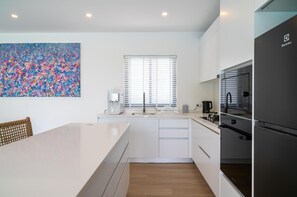 Villa, Patio, Sea View | Private kitchen | Dining tables