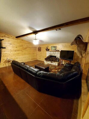 TV, fireplace, DVD player