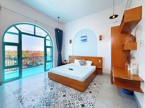 Chambre familiale, balcon, vue sur le jardin | Rideaux d’obscurcissement, système d’insonorisation