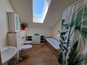 Dutxa, assecador de cabells, bidet i tovalloles