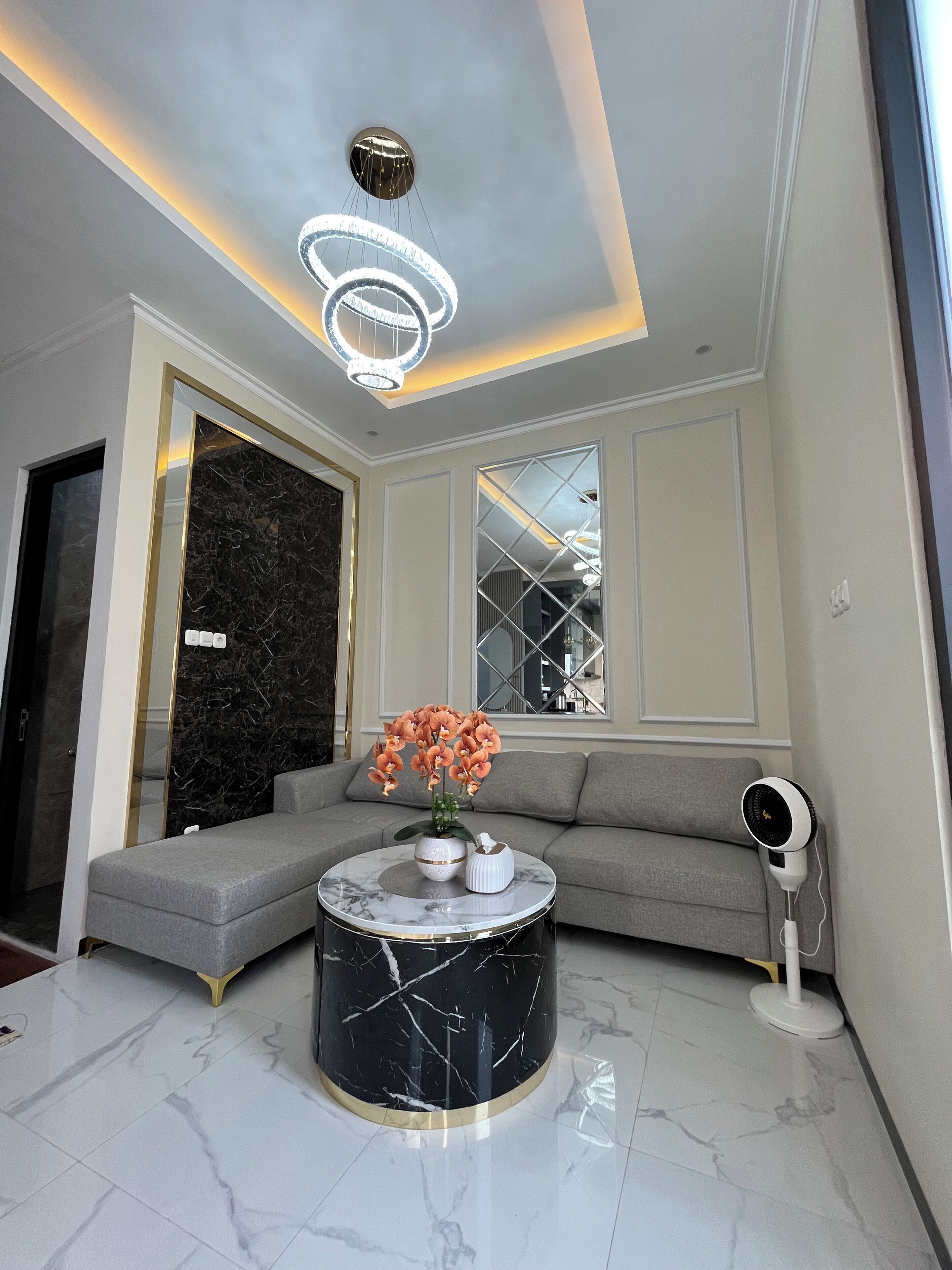 奢华别墅, 私人游泳池, 山景 | 起居区