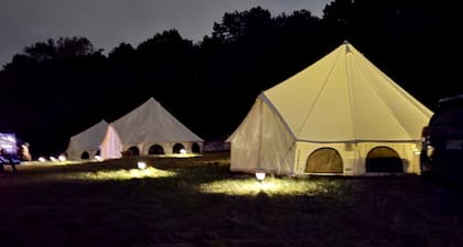 Rustic Glamping Tent with Farm Animals near Hershey in Fredericksburg, PA