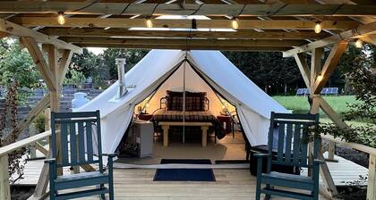 Adult Only Bell Tent Perfect for a Romantic Getaway in Turner, Maine