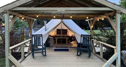 Adult Only Bell Tent Perfect for a Romantic Getaway in Turner, Maine