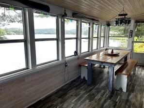 Dining - Cozy Lakefront Cabin Perfect for a Family Getaway in Wells, NY (Wells)