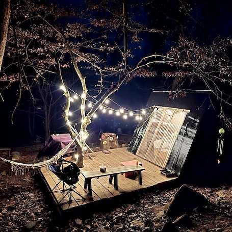 Terrace/patio. Remote Mountain A-Frame with BBQ Perfect for Nature Lovers in West Virginia