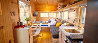 Rainbow Tiny Home with View & Hot Tub near Hot Springs, El Prado, NM