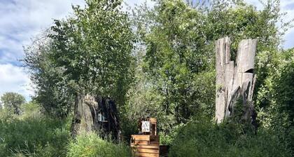 Romantic Luxury Glamping Tent with Riverfront Views near Sandpoint, Idaho