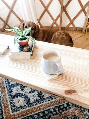 Interior - Incredible Spacious Yurt with Hot Tub and Fire Pit Surrounded by Nature for an Unforgettable Glamping Experience in Woodstock, Maine (Woodstock)