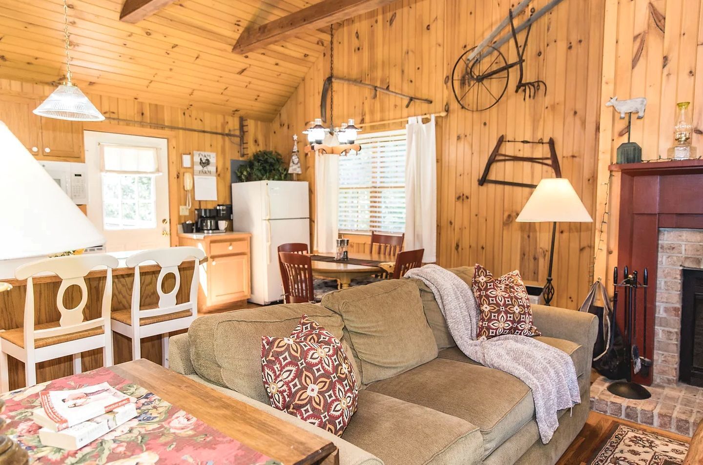 TV, fireplace, DVD player