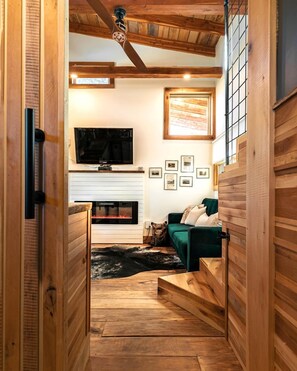 Living area - Magical Tennessee Tiny House with a Rooftop Deck (Maryville)