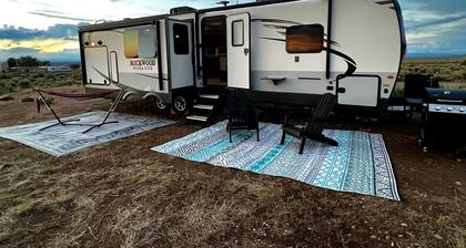 Spacious Camper on a Llama Rescue Ranch with Stunning Views near Questa, New Mexico