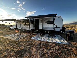 Exterior - Spacious Camper on a Llama Rescue Ranch with Stunning Views near Questa, New Mexico (Questa)