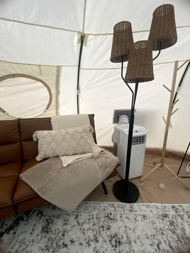 Blissful Bell Tent Oasis near Pymatuning Lake in Pennsylvania