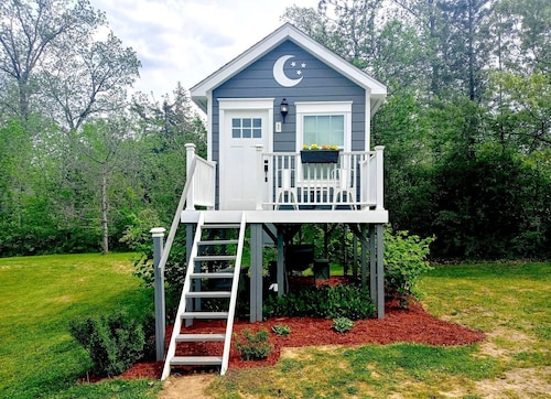 Beautiful Treehouse Under The Stars Near Wolverine, Michigan
