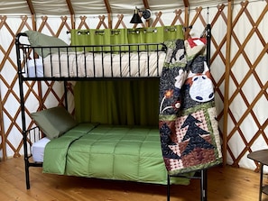 1 bedroom, WiFi, bed sheets - Colorful Upstate New York Yurt Rental on a Farm (Granville)