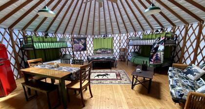 Colorful Upstate New York Yurt Rental on a Farm