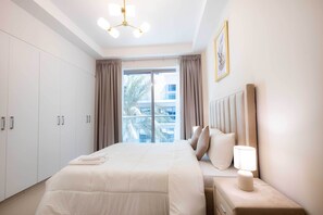 1 غرفة نوم ومكواة/لوح كي وواي فاي وملاءات أسرّة