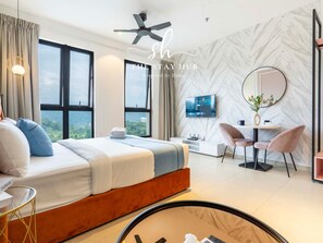 클래식 스튜디오, 금연, 에어컨 | 다리미/다리미판, 무료 WiFi, 침대 시트