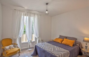 1 makuuhuone, vuodevaatteet