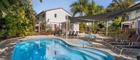 A heated pool