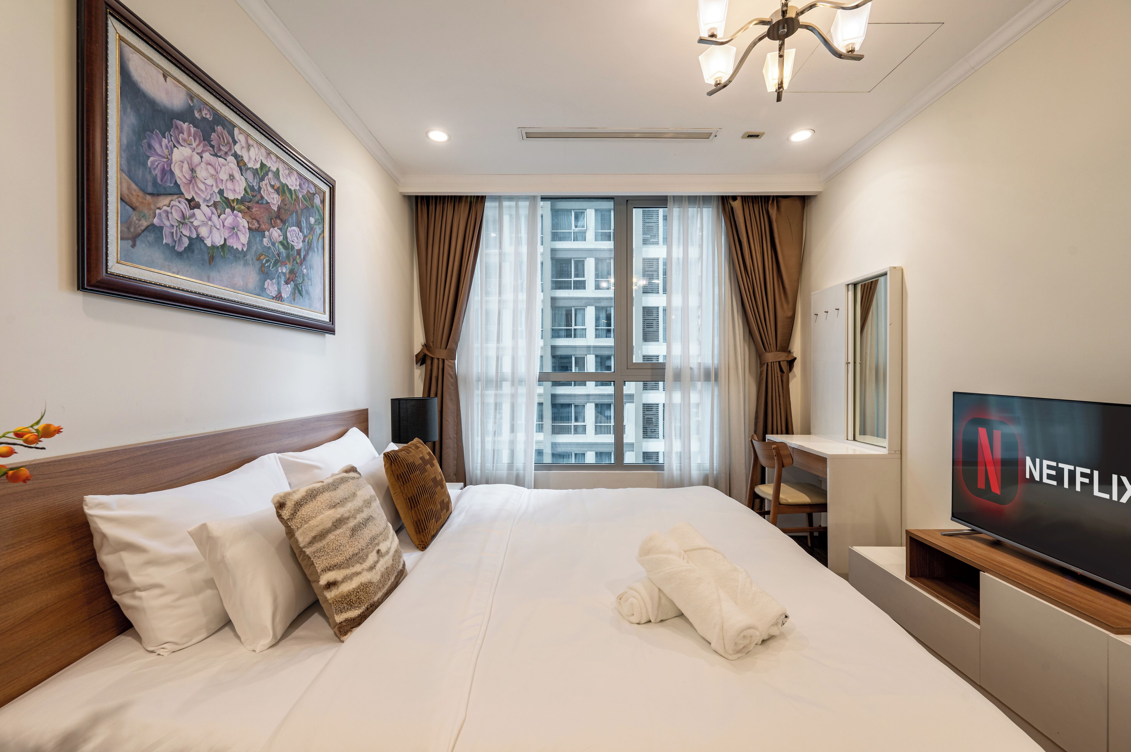 Condo, 2 Bedrooms, City View, Poolside | Desk, laptop workspace, blackout drapes, iron/ironing board