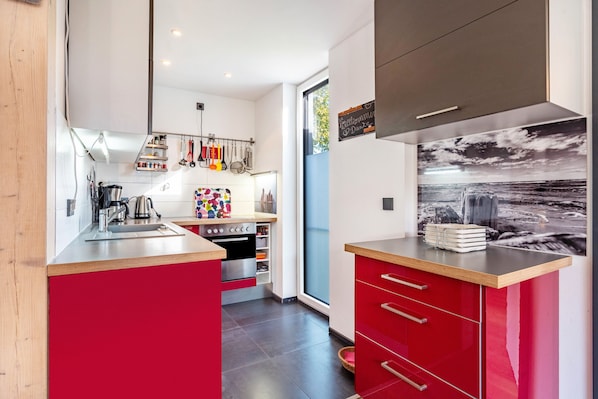 Fridge, oven, stovetop, dishwasher