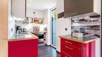 Fridge, oven, stovetop, dishwasher