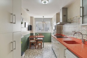 Kühlschrank, Mikrowelle, Herdplatte, Geschirrspüler