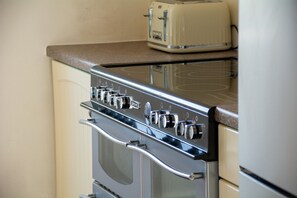 Fridge, microwave, dining tables