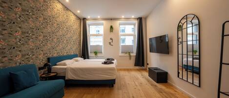 1 bedroom, iron/ironing board, travel crib, WiFi