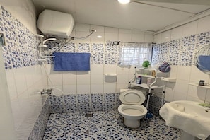 Towels, soap, toilet paper