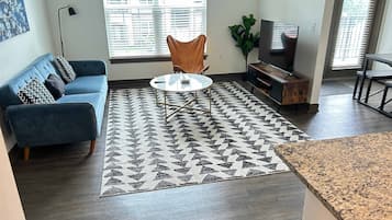 TV, fireplace, offices