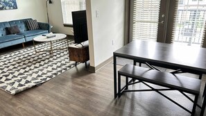 TV, fireplace, offices