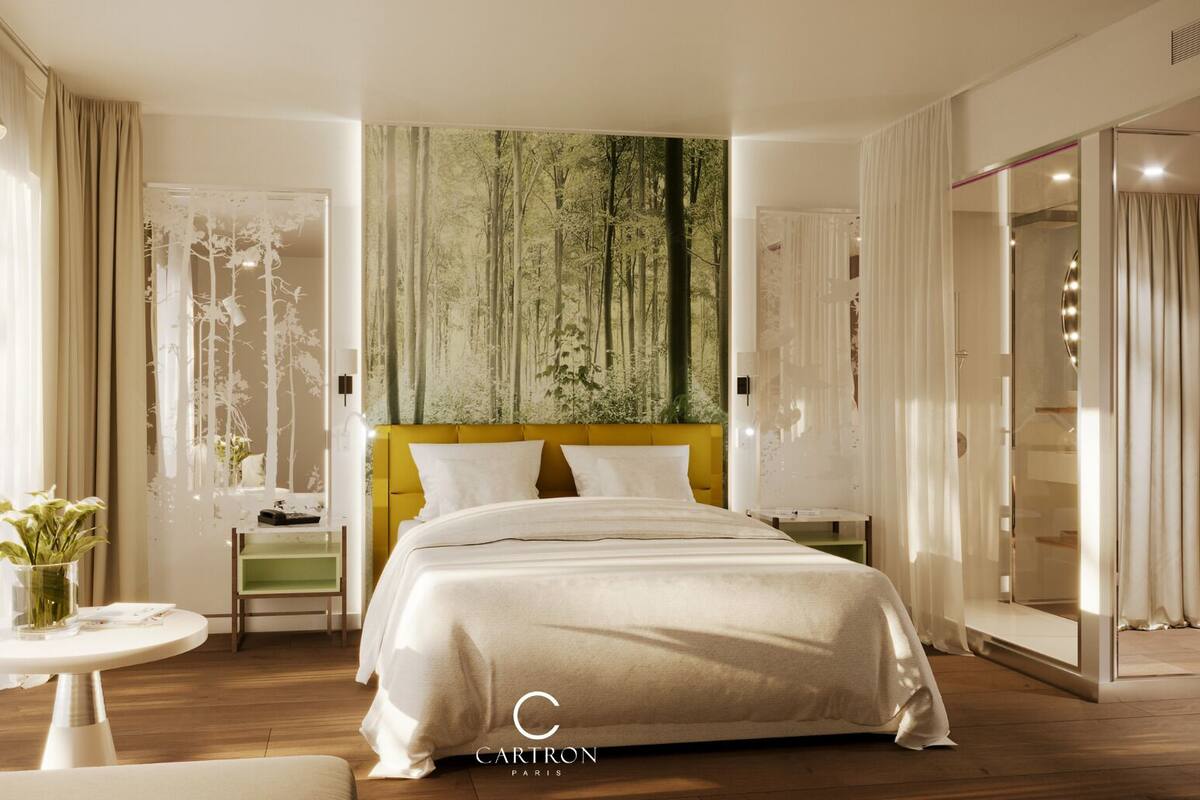 In-room safe, desk, laptop workspace, blackout curtains