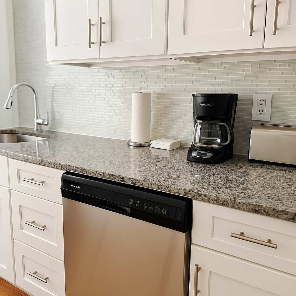 Geladeira, micro-ondas, fogão, cooktop