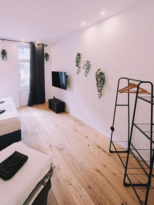 1 bedroom, travel crib, WiFi, bed sheets