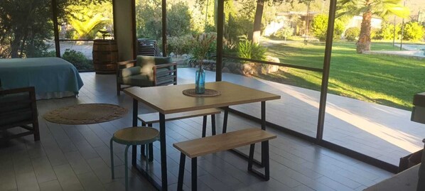 Family Loft, Patio, Mountain View | Living area - Espacio Arenales (Paine)