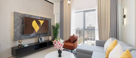 Appartement Luxe, balcon, vue ville