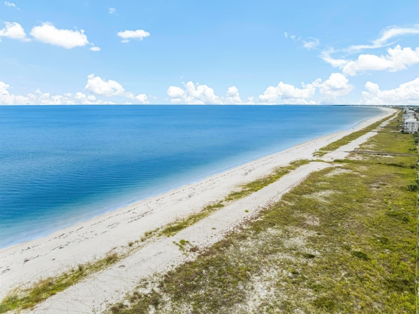 Beach nearby, white sand