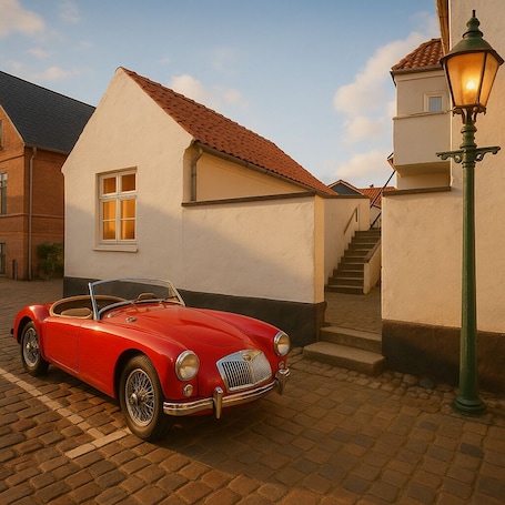 Property grounds. Charming apartment in Viborg's Latin Quarter