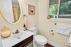 Towels, soap, toilet paper