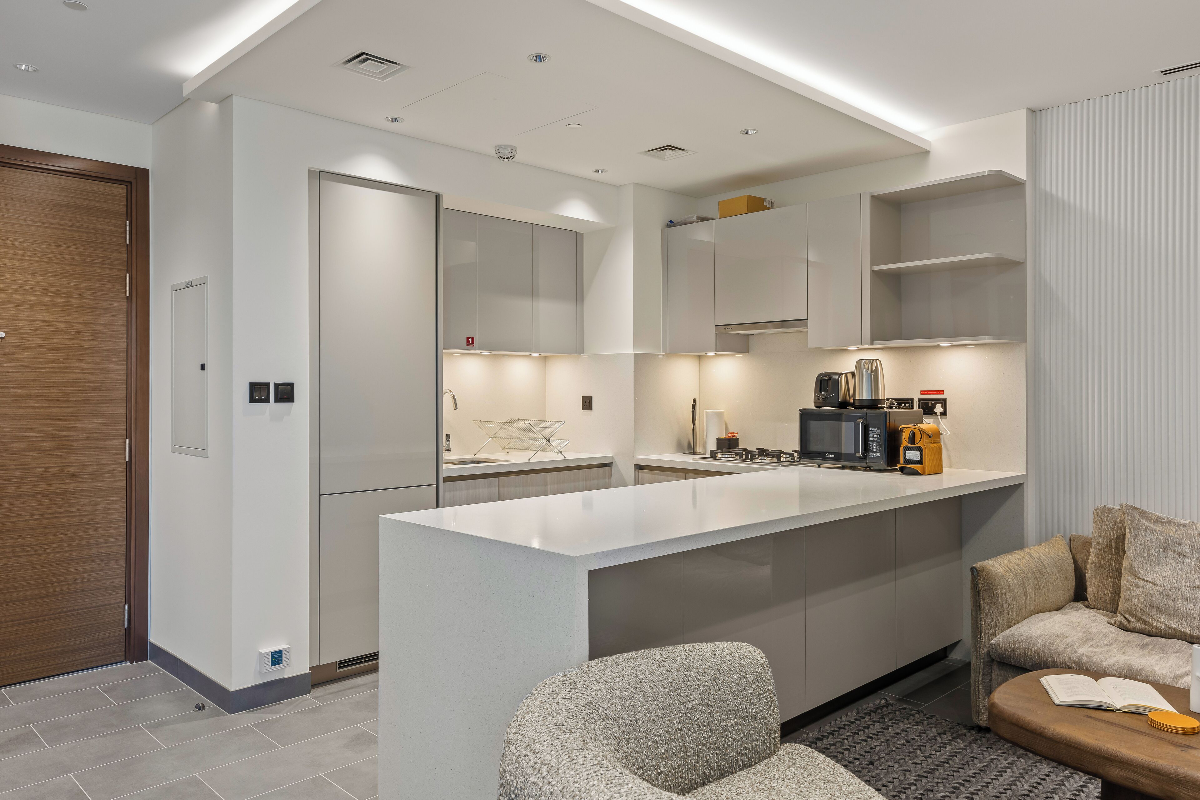 Leilighet – deluxe, balkong, byutsikt | Eget kjøkken