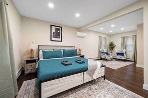 3 bedrooms, iron/ironing board, travel cot, WiFi