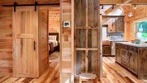 2 bedrooms, WiFi, bed sheets - Glamping Escapes in Logan in this Luxury Log Cabin Rental with Fire-Pit and Hot-Tub (Logan)