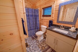 Hair dryer, towels, toilet paper